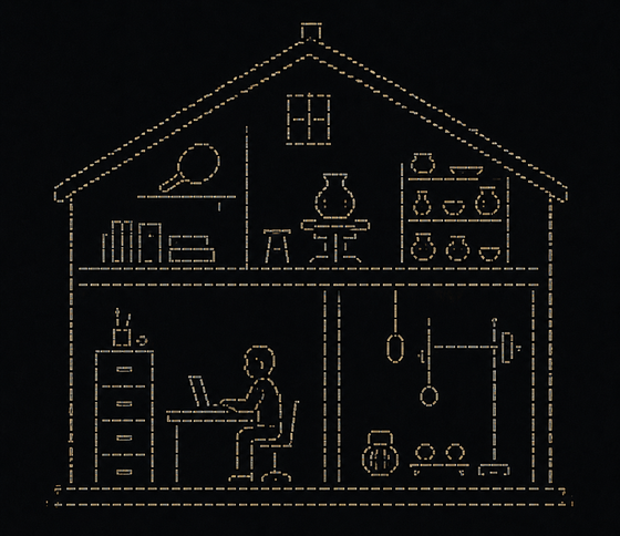 Two-story barn cross-section illustration